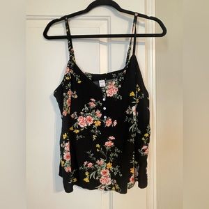 NWT women’s old navy floral spaghetti strap tank top M